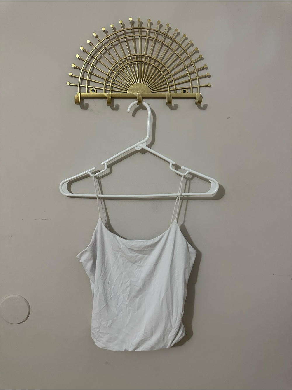 Pink Rose Women's White Spaghetti Strap Seamless Cami Top